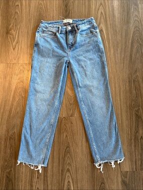 We The Free Straight Leg Raw Hem Jeans